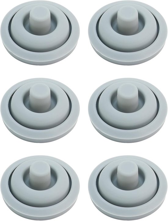 Set van 6 Silicone Seals voor Snelkookpannen, Hittebestendige Dichtingen, Geschikt voor Diverse Pannen en Kooktoestellen, 3 x 3 x 1.5 cm