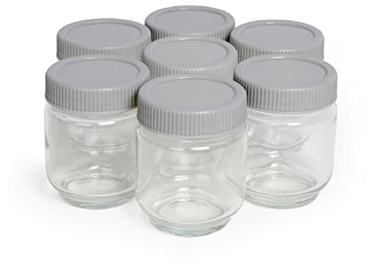 Set van 7 potten voor het maken van zelfgemaakte yoghurt van Merkloos