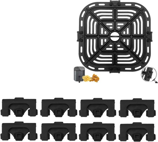 Set van 8 Antislip Rubber Buffers voor Airfryer - Krasbestendig en Duurzaam Silica Gel Accessoire van Merkloos
