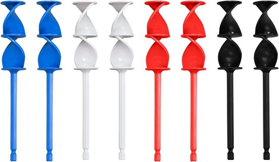 Set van 8 kunststof mixer paddles voor efficiënt mengen, koken en bakken in de keuken