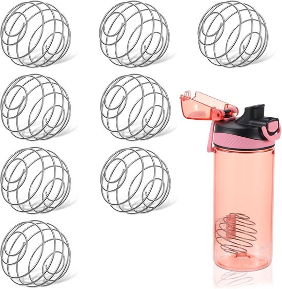 Set van 8 Shaker Balls voor Smoothies en Eiwitshakes - 4.8 cm, Perfect voor Blender en Mixers