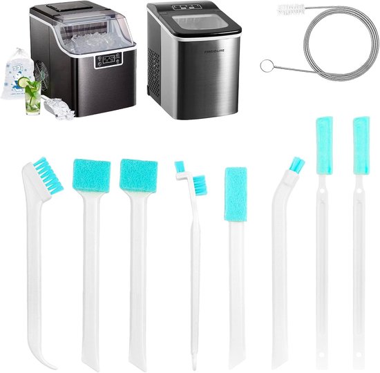 Set van 9 multifunctionele schoonmaakborstels voor ijsmachines, kleine borstelset voor smalle ruimtes, ideaal voor huishoudelijk gebruik en moeilijk bereikbare plekken