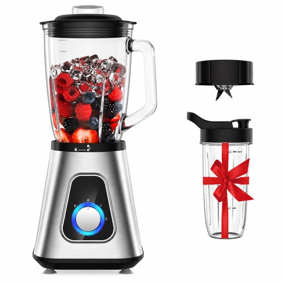 Seth Select Blender - 1300W – Glazen Blenderkan 1,5L – Professionele Smoothie Blender – BPA-Vrij – Voor Smoothies, IJs & Sauzen van Seth Select