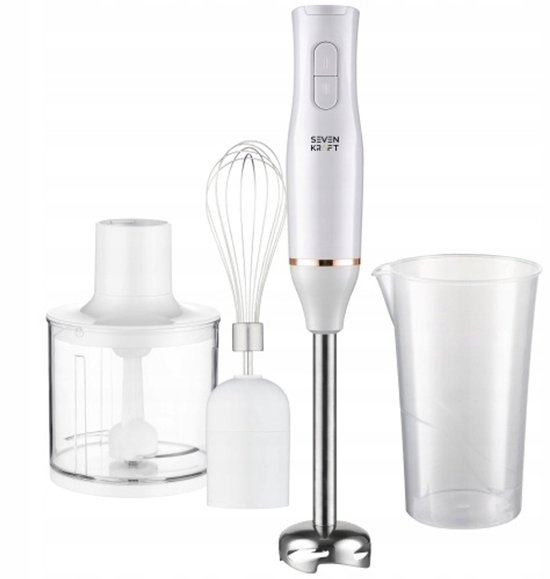 Sevenkraft Staafmixer 800W – Blender Set 4-in-1 – Handblender met Hakmolen & Garde – Staafmixer RVS – Smoothie & Soep Blender van Merkloos
