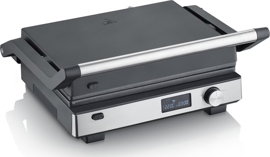 Severin 2380 Contactgrill Zwart, Zilver