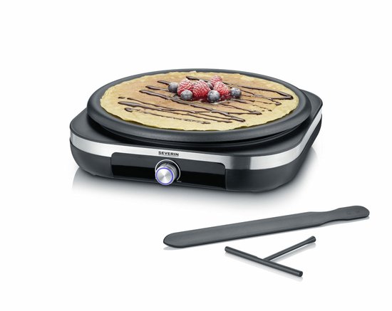 Severin CM 2199 Crêpe-maker – XXL Grillplaat Ø 38 cm – Antiaanbaklaag – Voor Zoete en Hartige Crêpes
