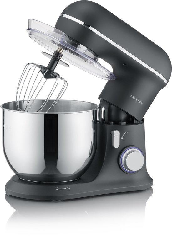 Severin KM 3899 Keukenmachine – 1200 W – 5,3 L RVS mengkom – Planetair mengsysteem van Merkloos