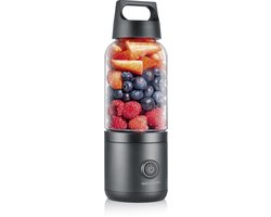Severin SM 3744 Draadloze Smoothie Blender – USB-C Oplaadbaar – 350 ml – Tritan Beker – IJscrusher – Zwart