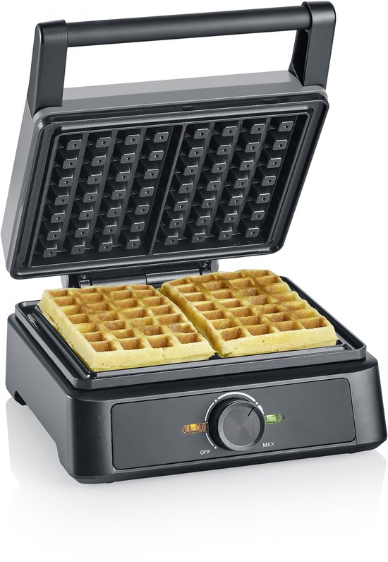 Severin WA 2125 Belgisch wafelijzer,, ca. 1.600 W, PFAS-vrije keramische coating van de bakplaten, wafels in minder dan 3 minuten van Severin