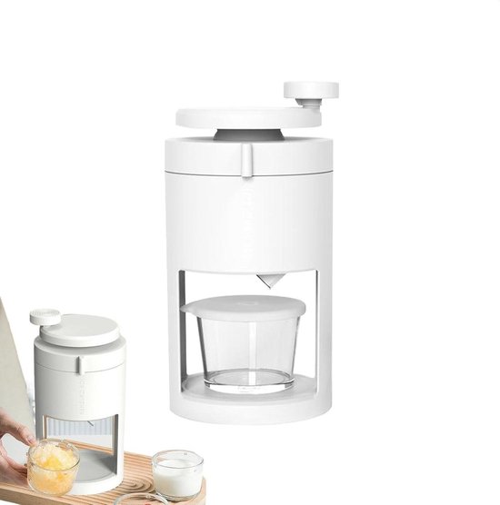 Shaved Ice Machine, Ice Crusher Machine - Hand Crank Household Ice Crusher Machine - Home Restaurant Kitchen Gadget Portable Appliance Rustproof for Freezing Cocktails, Slushies