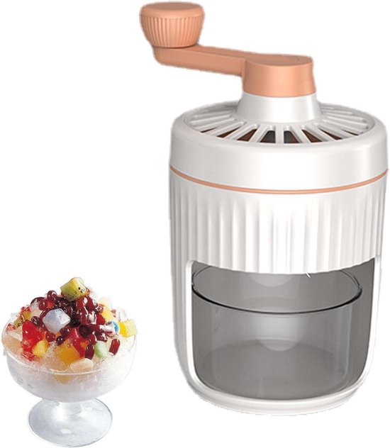 Shaved Ice Machine - Manual Crank Ice Crusher, Portable Manual Ice Shaver Crusher Snow Cone Machine, Ice Crusher Shaver for Outdoor Drinking Home