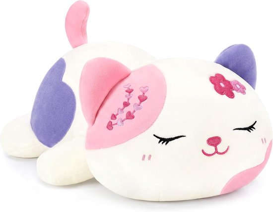 shownicer Knuffeldier kat 30cm pluche dier knuffeldier Rosaviolett