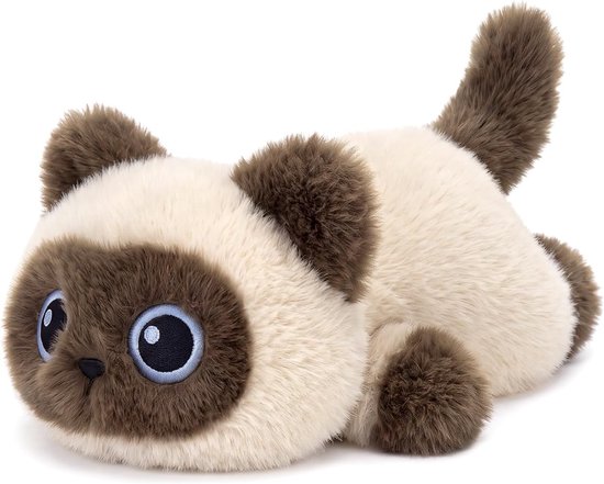 shownicer Knuffeldier Siamkat, pluche dier, realistisch knuffeldier, 30 cm