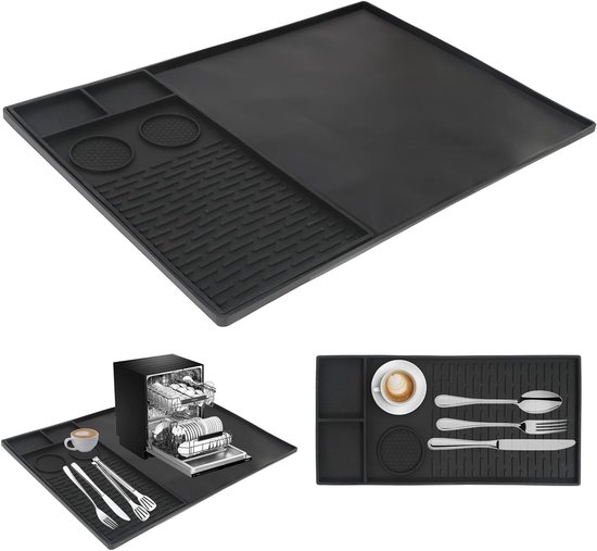 Siliconen Drainer Mat 60 x 40 cm - Hittebestendige Onderlegger voor Airfryer, Vaatwasserbestendig en Brandwerend Accessoire van Merkloos
