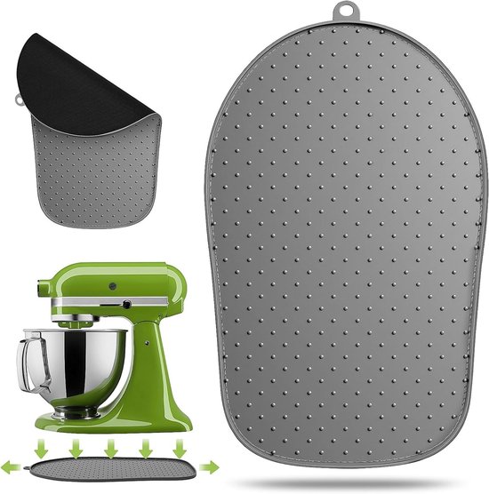 Siliconen Glijbord voor Keukenmachine - Glijmat Geschikt voor 4.3 - 4.8L Keukenaccessoires, Eenvoudig Bewegen, Keukenapparatuur en Stabiliteit van Merkloos