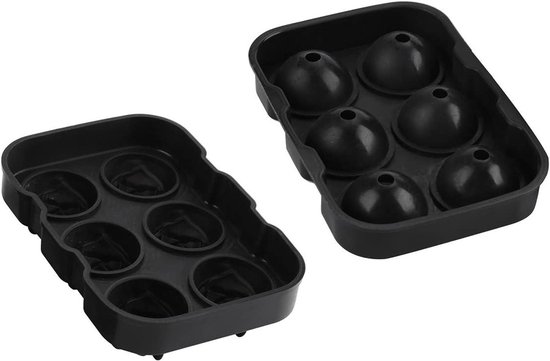 Siliconen IJsbal Maker met 6 Cavity voor Perfecte IJsballen van 2" voor Cocktails, Whiskey en Sap van Merkloos