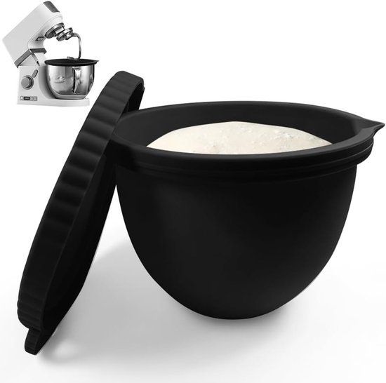 Siliconen Inzet met Deksel voor Mengkom, Keukenhulpmiddel, Voedselveilig, Hittebestendig en Vervangbare Inzetten voor Keukenmachines, Ideaal voor Bakken en Koken van Merkloos