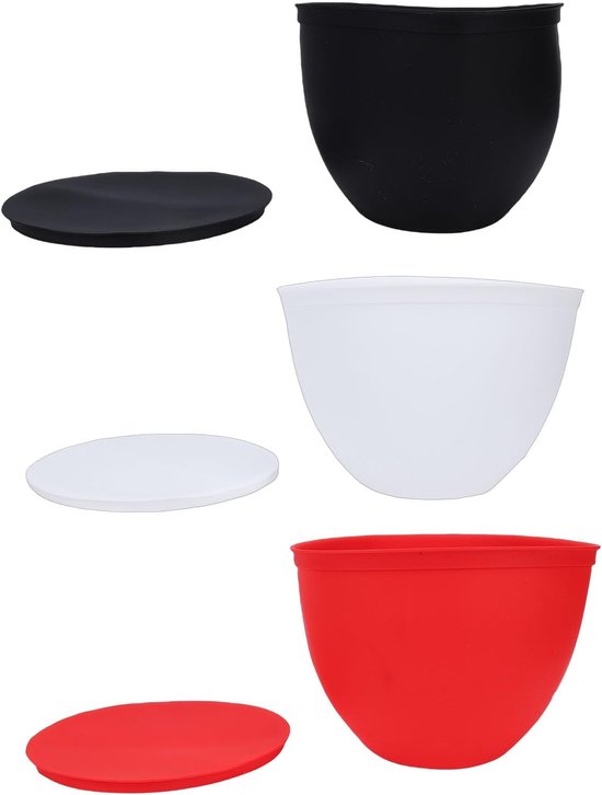 Siliconen Komvoering - Mengkom Inzet - Bakken en Mixen - Anti-aanbak & Hittebestendig - Set van 3 van Merkloos