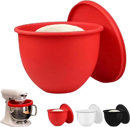 Siliconen Mengkom Voeringen - Mixer Kom Inzetstukken - Keukenwerk Vereenvoudigen - Specifiek Ontwerp - 239x226CM - Rood