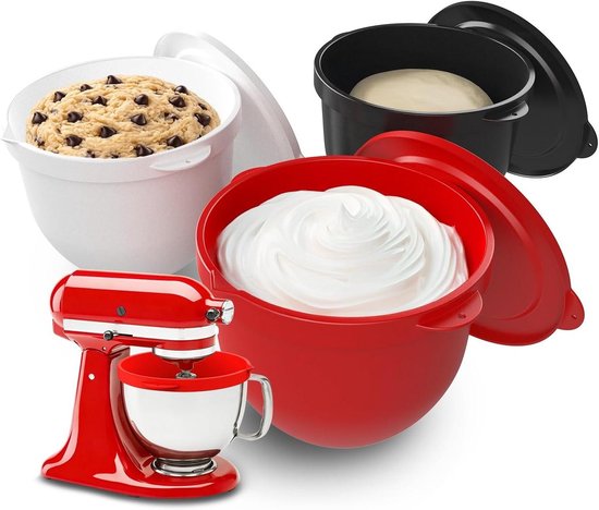 Siliconen Mengkommen - Mixer kommen - Bakken en Koken - Verdikte Structuur - 3 stuks - Grijs
