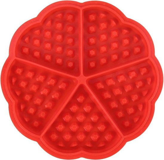 Siliconen Wafelvorm-Hartvorm - 5 Wafels-Cakevorm-bakkerij gereedschappen Cake-Wafelmaker