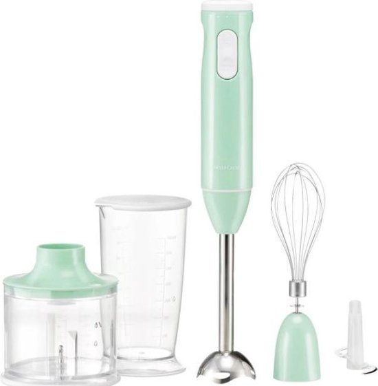 SILVERCREST® 3-in-1 staafmixerset Lichtblauw (Aqua) - 600W - Met 3 verschillende opzetstukken: een garde, een staafmixer en een hakmolen - Snelheden: 5 + turbostand