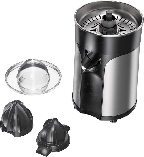 Silvercrest Citruspers - Deze citruspers is zo ontworpen dat je er direct een glas onder kan plaatsen - Vermogen: 85 W - Inhoud: 280 ml - Optimale opbrengst zonder veel kracht te zetten - Makkelijk schoon te maken dankzij afneembare accessoires van Merkloos