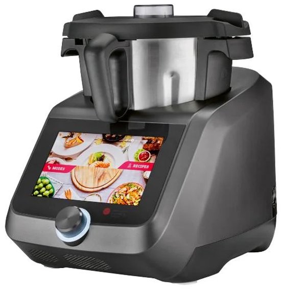 SILVERCREST® Kitchen Tools Monsieur Cuisine Smart – Keukenmachine met Mengkom 3L – Keukenrobot & Foodprocessor met Kookfunctie, Weegschaal en Touchscreen – RVS Mengkom – 1200W van Merkloos