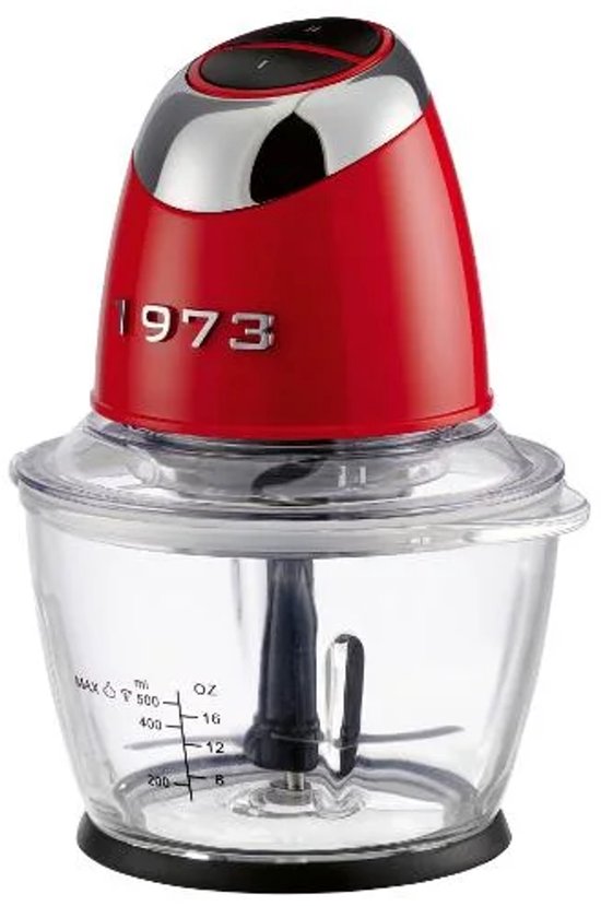 SILVERCREST® Multihakker - Elektrische hakmolen - Inhoud: 1,2 L - Vermogen: 500 W - Bruikbare inhoud: max. 0,5 l - Met 2 snelheidsstanden - Voor het hakken van groenten, kruiden, uien, noten etc. - Ook geschikt voor het vermalen van ijs - Rood van SilverCrest