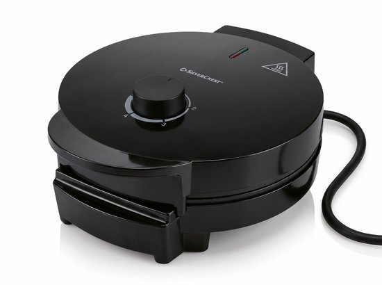 SilverCrest- Wafelijzer- Wafelmaker Hartvorm - Antiaanbaklaag - 5 Wafels - 1200 W - Zwart- met 15 bakideeën