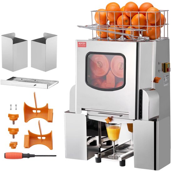 Sinaasappelpers – Citruspers – Fruitpers – Juicer – Sapmachine – Roestvrij Staal – 120W Krachtige Motor van Merkloos