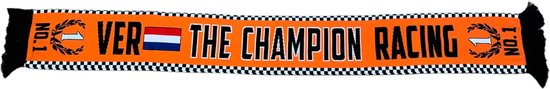 Sjaal oranje VER The Champion Racing no1 met Nederlandse vlag en krans | race supporter fan sjaal | Grand Prix circuit Zandvoort | Formule 1 fan | Max Verstappen  Red Bull racing supporter  wereldkampioen van VER