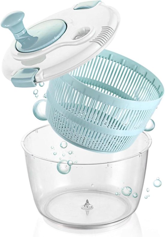 Sla Droger Spinner - Groente Wasmachine - Keuken Thuis Koken - Snelle Waterverwijdering - 5L Capaciteit - Wit