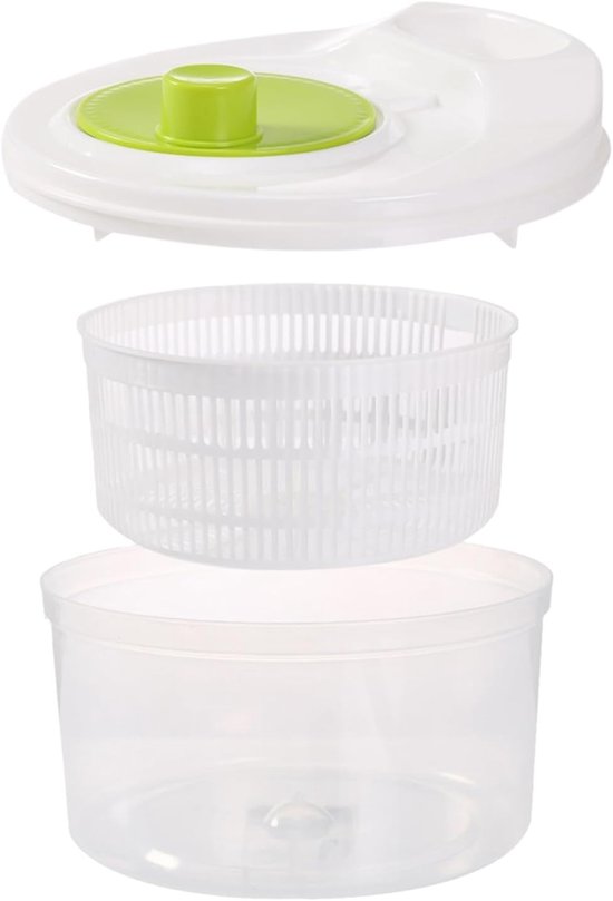 Slacentrifuge Groente Droger - Keuken Spinner - Snel Groente Drogen - Veilig Voedselmateriaal - 22 x 22 x 17 cm
