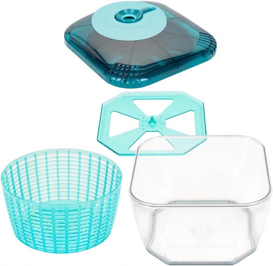 Slacentrifuge - Groentecentrifuge Saladebereider - Salades Maken - Grote Opvangbak - 52 liter - Wit