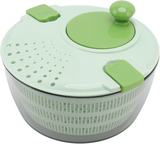 Slacentrifuge Groentedroger - Salade Droger - Salade Bereiden - Spatbestendig Ontwerp - 4L Capaciteit - Groen