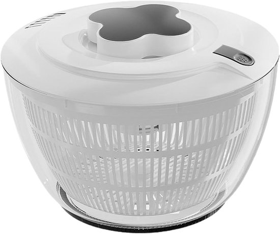 Slacentrifuge - Keuken Accessoire - Salade Bereiding - Snel Vocht Verwijderen - 5 Liter - Wit