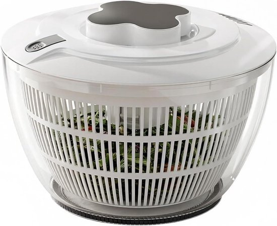 Slacentrifuge - Keuken Droger - Verse Salades Maken - Handmatig en Draagbaar - 5 Liter Inhoud - Wit