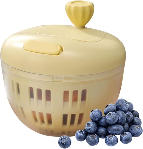 Slacentrifuge met Zeef - Salade Droger - Verse Ingrediënten Bereiden - Antislip Stabiliteit - 800 ml - Roze