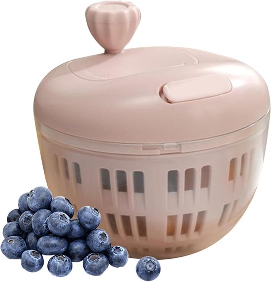 Slacentrifuge - Slamachine Groentedroger - Salades Maken - Antislip Onderkant - 800 ml - Roze