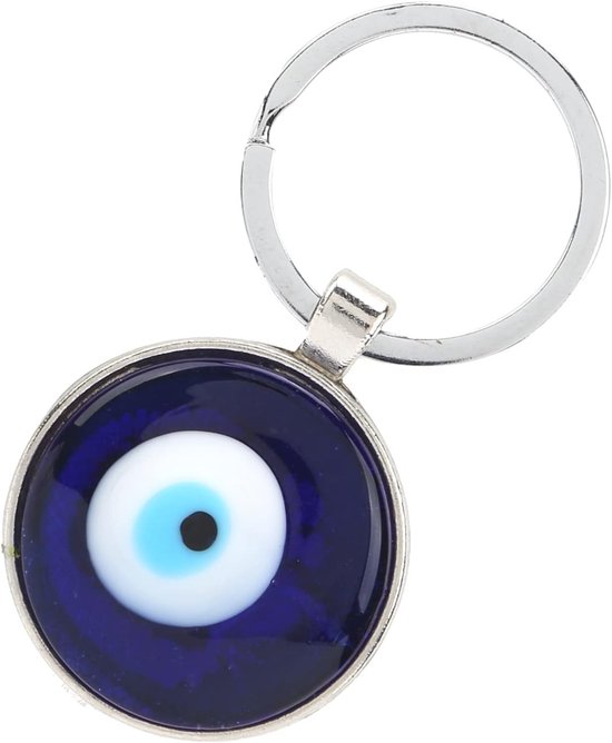 Sleutelhanger met Blauwe Oog Hanger, Enamel Accessoire voor Tas, Portemonnee en Cadeau Decoratie van Merkloos