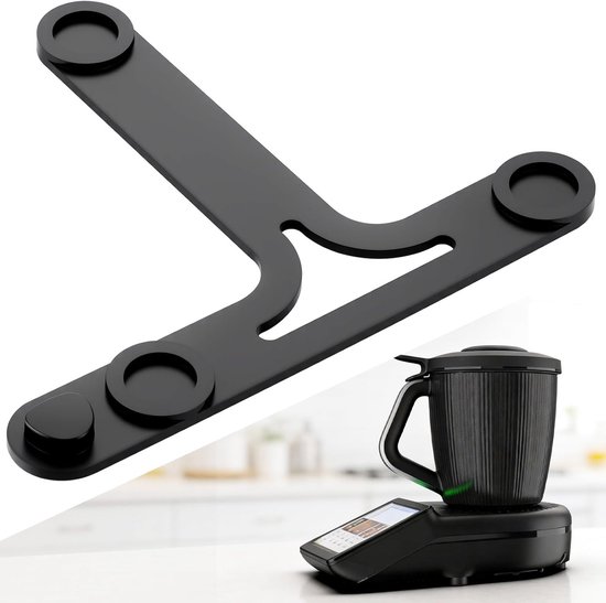 Sliding board voor keukenmachines, accessoires voor eenvoudige verplaatsing, glijplaat met Teflon groeven, zwart, 30 x 23.9 cm van Merkloos