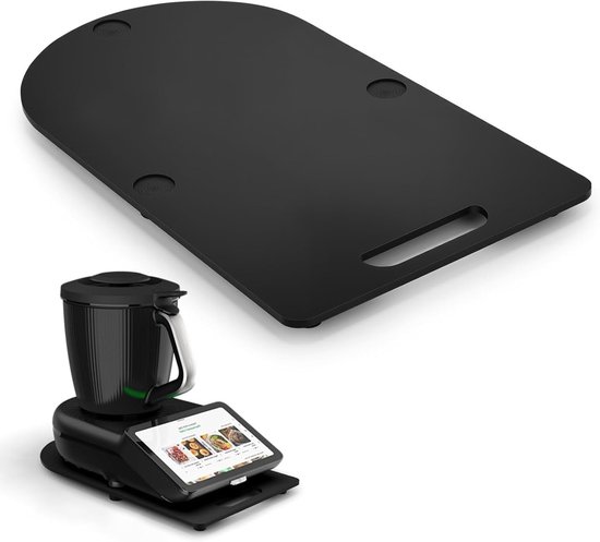 Sliding Board voor Thermomix Mixer, Acryl Glijplaat 8 mm Dikte, Krasbestendige Werkbladbeschermer met Wieltjes en Ondersteuning voor Keukenaccessoires