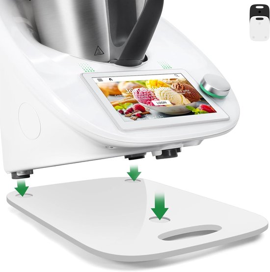 Sliding Plate voor TM6 TM5 - Acryl - Snelle Beweegbare Sliding Board met Handgreep - Moeiteloos Sliding - Keukenmachine TM6 Accessoires Basisplaat (Wit) van Merkloos