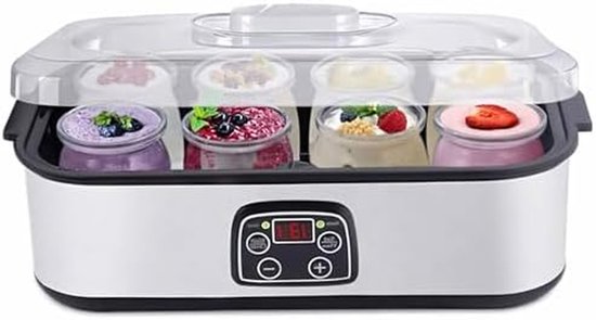 Slimme Yoghurtmaker - Zelfgemaakte Yoghurt - Gezond Eten - Individuele Potten - 1.4 Liter - Wit