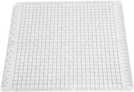 Slotted Quilt Ruler voor Precisie Snijden van Stof, Transparante Acryl Quilting Liniaal 12.5x12.5in voor Quilten en Naaien