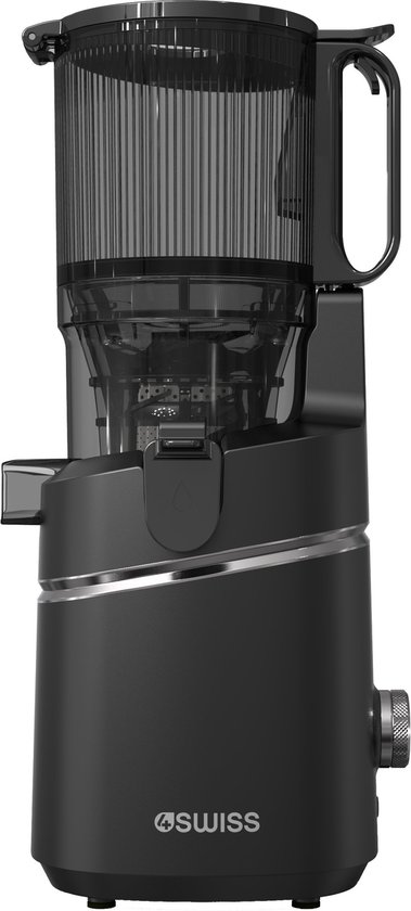 Slow Juicer 4Swiss WB025, 250 W, Reverse-functie, XXL-opening, EasyClean, 37 omw/min, Graphite van Merkloos