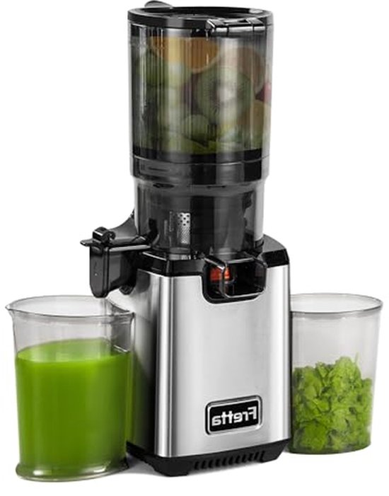 Slow Juicer - Fruitpers Citruspers - Gezond Sap Maken - Extra Grote Vulopening - 1.8 Liter - Zilver