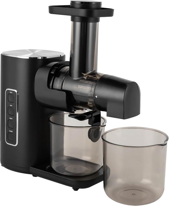 Slow Juicer - Fruitpers - Gezond Sap - Achteruitfunctie - 27x11x22 cm - Zwart van Merkloos