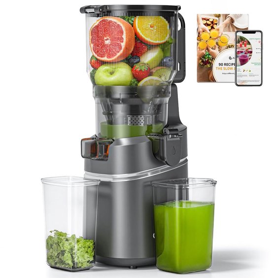 Slow Juicer met 250W en 150mm Vulopening